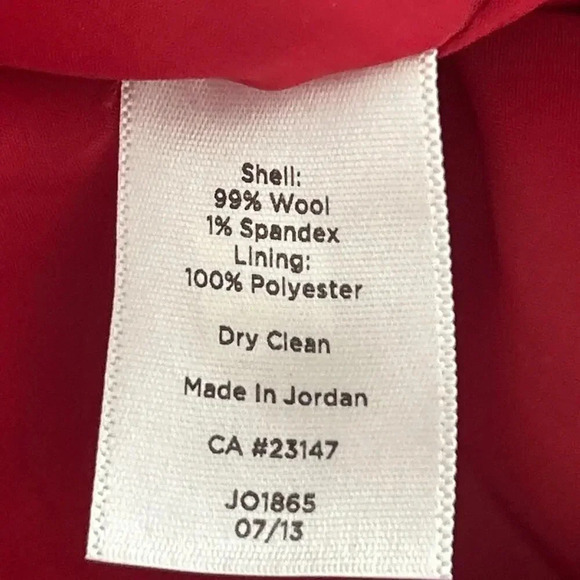 Talbots NWT red wool skirt fully lined size 8 - Picture 7 of 11